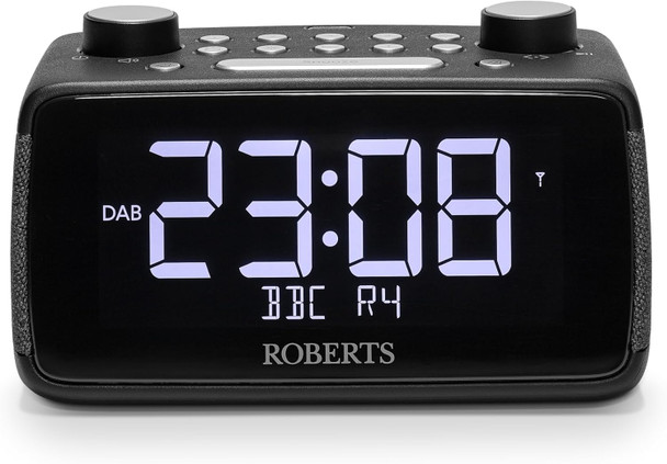 Roberts, ORTUS4BK, Ortus 4 FM Dual Alarm Clock Radio, Black