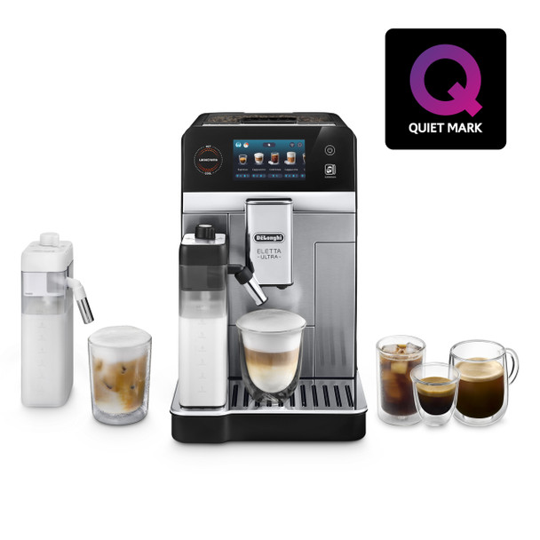 De'Longhi, ECAM470.85.MB, Eletta Ultra Fully Automatic Bean-to-Cup Coffee Machine, Stainless Steel