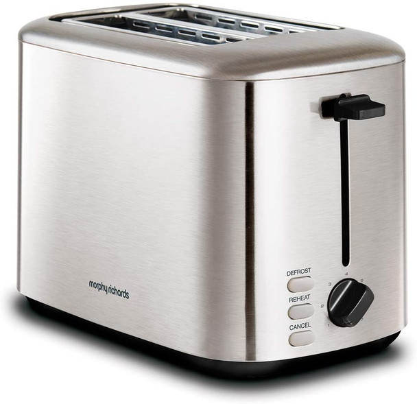 Morphy Richards, 222067, Equip 2 Slice Stainless Steel Toaster, Silver