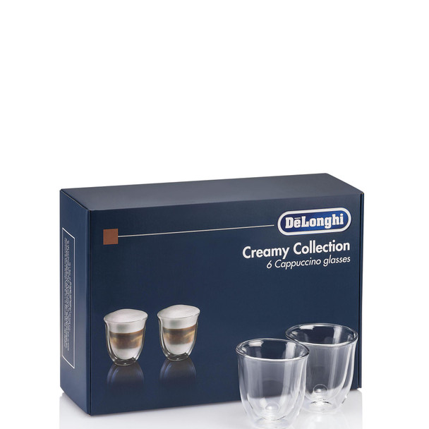 De'Longhi, DLKC301, Cappuccino Glasses Collection, Clear