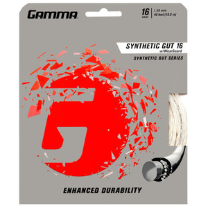 Gamma Synthetic Gut 12,2 m Set 15L (1.38 mm) tennisjänne Gamma Synthetic Gut 12,2 m Set 15L (1.38 mm) tennisjänne