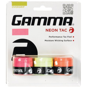 Gamma Overgrip Neon Tac 3-Pack (assorted) Gamma Overgrip Neon Tac 3-Pack (assorted)