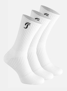 RS Cushioned Performance Socks 3-Pack - White RS Cushioned Performance Socks 3-Pack - White