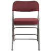 Flash Furniture - HERCULES Series 18"W Premium Curved Triple Braced & Hinged Fabric Upholstered Metal Folding Chair - Burgundy