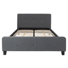 Flash Furniture - Tribeca Button Tufted Upholstered Platform Bed - Dark Gray