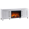 Camden&Wells - Chabot Log Fireplace TV Stand for TVs up to 80" - White