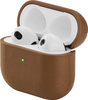 Insignia™ - Magnetic Leather Case for Apple AirPods (3rd Generation) - Brown