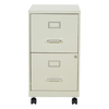 OSP Home Furnishings - 2 Drawer Mobile Locking Metal File Cabinet - Tan
