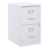 OSP Home Furnishings - 2 Drawer Locking Metal File Cabinet - White