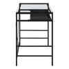 OSP Home Furnishings - Zephyr Computer Desk - Clear/Black