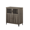 Walker Edison - Classic Grooved Glass-Door Accent Cabinet - Cerused Ash