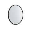 Walker Edison - Modern Minimalist Round Wall Mirror - Black