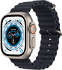 Apple Watch Ultra (GPS + Cellular) 49mm Titanium Case with Midnight Ocean Band - Titanium