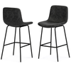 Simpli Home - Jolie Bar Stool (Set of 2) - Distressed Charcoal Grey