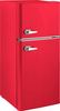 Insignia™ - 4.5 Cu. Ft. Retro Mini Fridge with Top Freezer - Red
