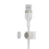 Belkin - BOOSTCHARGE PRO Flex USB-A Cable with Lightning Connector - White