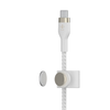 Belkin - BOOSTCHARGE PRO Flex USB-C Cable with Lightning Connector - White