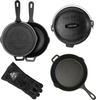 Pit Boss - 6 Piece Cast Iron Starter Set - Black