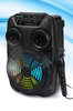 Singsation - RHAPSODY DUET Rechargeable All-in-One Karaoke Party System with 2 Wired Microphones - Black