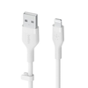 Belkin - BOOSTCHARGE Flex USB-A Cable with Lightning Connector - White