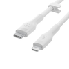 Belkin - BOOSTCHARGE Flex USB-C® Cable with Lightning Connector - White