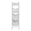 Honey-Can-Do - 4-Tier Slim Rolling Cart with Drawers - White