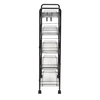 Honey-Can-Do - 5-Tier Rolling Storage Cart on Wheels - Black