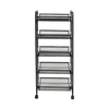 Honey-Can-Do - 5-Tier Rolling Storage Cart on Wheels - Black