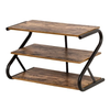 Honey-Can-Do - 3-Shelf Z-Frame Wooden Shoe Rack - Black