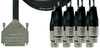 Cordial - 8-Channel Analog Breakout/DMX Control Cable - Black