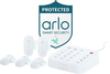 Arlo - Home Security System, 5 Piece 8-In-1 Sensor and Keypad Sensor Hub with Yard Sign Bundle - White