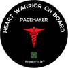 Protect Me - Car Window Decal Heart Warrior on board (Pacemaker) - Black