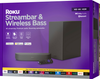 Roku - Roku® Streambar® & Wireless Bass | 4K HDR Streaming Player & Premium Audio, All in One with Subwoofer and Voice Remote - Black