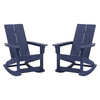 Flash Furniture - Finn Rocking Patio Chair (set of 2) - Navy