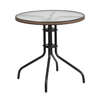 Flash Furniture - Barker Contemporary Patio Table - Clear Top/Dark Brown Rattan
