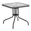Flash Furniture - Barker Contemporary Patio Table - Clear Top/Gray Rattan