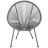 Flash Furniture - Valencia Oval Comfort Take Ten  Contemporary Bungee Bungee Chair - Grey