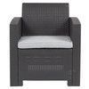 Flash Furniture - Seneca Patio Lounge Chair - Dark Gray