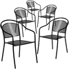 Flash Furniture - Oia Patio Chair (set of 5) - Black