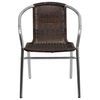 Flash Furniture - Lila Patio Chair - Aluminum and Dark Brown