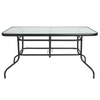 Flash Furniture - Tory Contemporary Patio Table - Clear Top/Black Frame