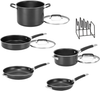 Cuisinart - SmartNest Nonstick Aluminum 9 Piece Set - Black