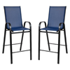 Flash Furniture - Brazos Modern Fabric Patio Barstool (set of 2) - Navy