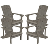 Flash Furniture - Charlestown Adirondack Chair (set of 4) - Gray