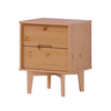 Walker Edison - Mid-Century Modern Solid Wood 2-Drawer Nightstand - Natural Pine