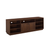 Walker Edison - Transitional Open and Closed-Storage Media Console for TVs up to 75” - Dark Walnut