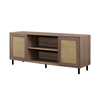 Walker Edison - Boho 2-Door Rattan TV Stand for TVs up to 60” - Driftwood