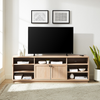 Walker Edison - Transitional Open and Closed-Storage Media Console for TVs up to 75” - Coastal Oak