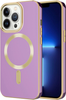 AMPD - Gold Bumper Soft Case with MagSafe for Apple iPhone 13 Pro - Lilac Purple