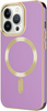 AMPD - Gold Bumper Soft Case with MagSafe for Apple iPhone 13 Pro - Lilac Purple